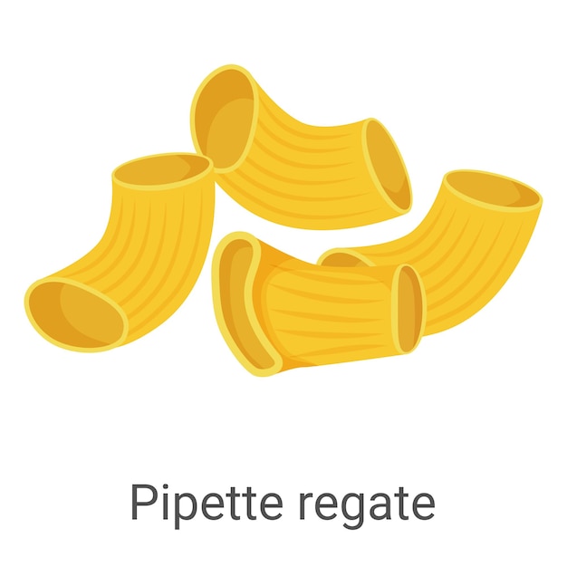 Pipette regate Pasta pasta made of durum flour isolated on a white background