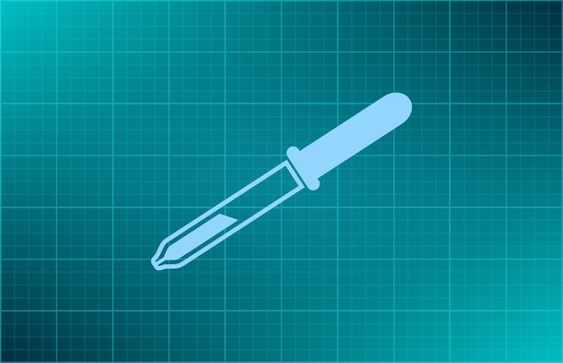 Pipette symbol Vector illustration on blue background Eps 10