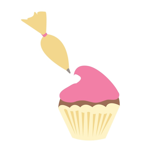 Piping a Cupcake