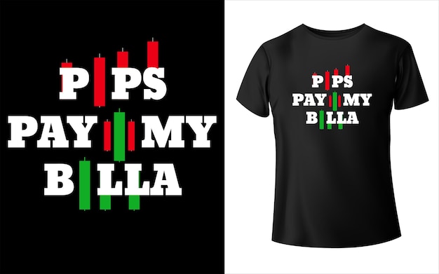 Vettore pips paga il mio conto forex tshirt design