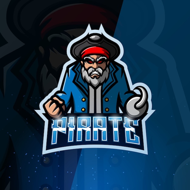 Vector piraat mascotte esport illustratie