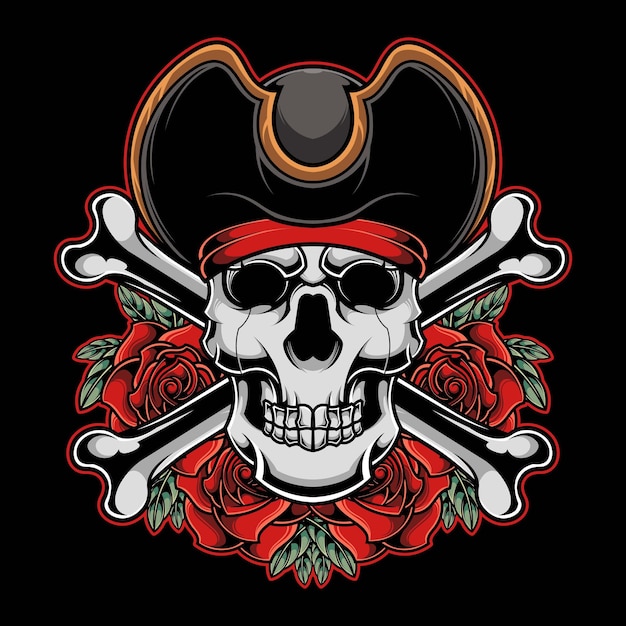 Piraat schedel illustratie