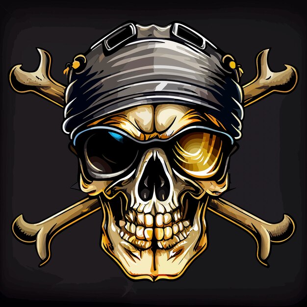 Vector piraat schedel vector pictogram illustratie
