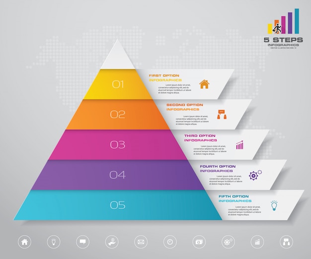 Piramide grafiek infographics