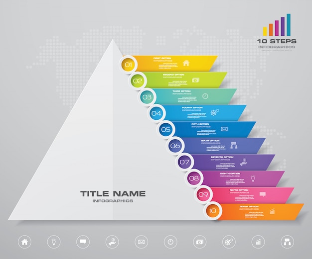 Piramide grafiek infographics