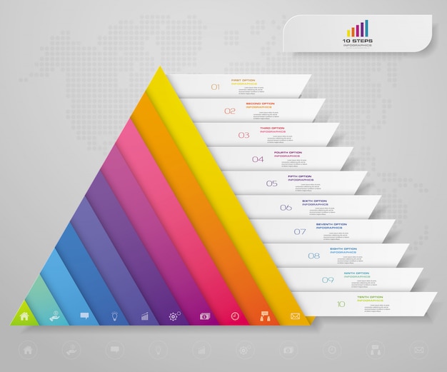 Vector piramide grafiek infographics