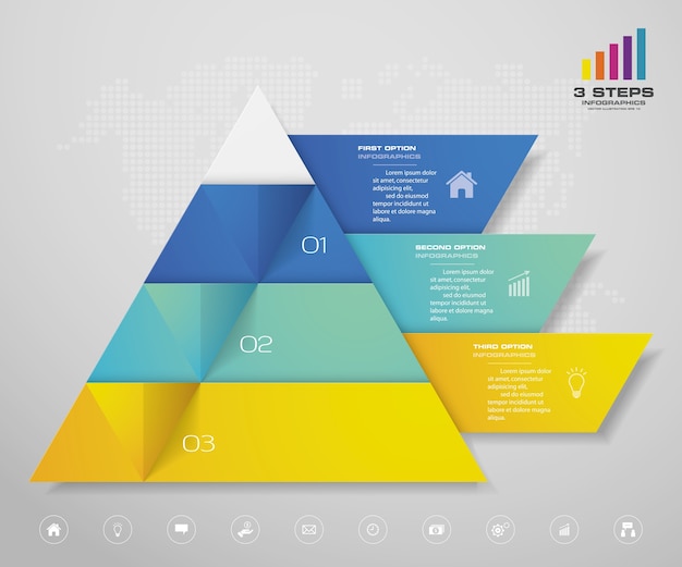 Piramide grafiek infographics