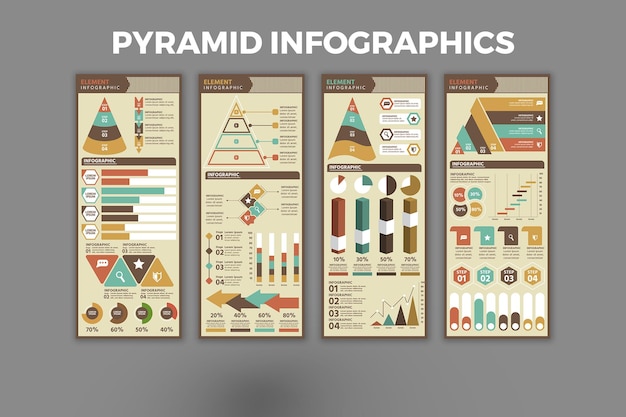 Piramide infographic sjabloon