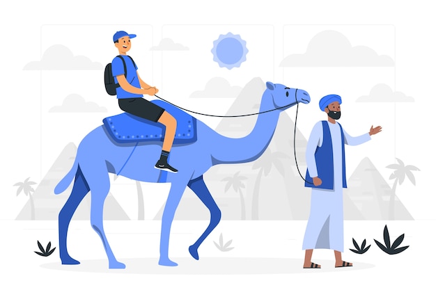 Piramide tour concept illustratie