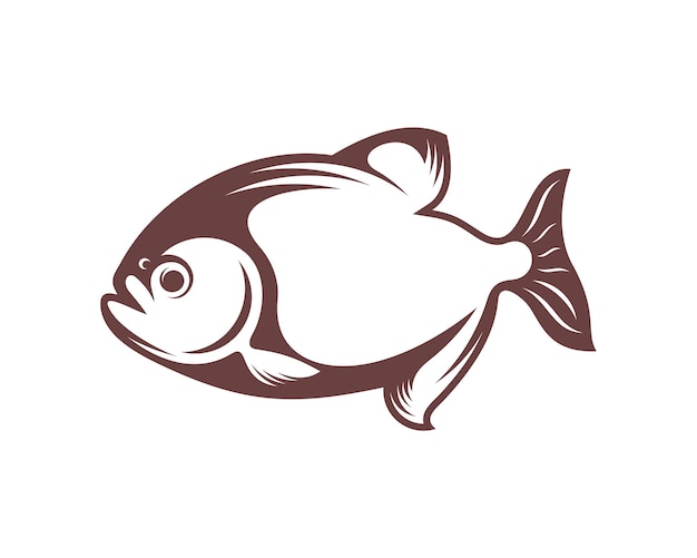 Piranha fish logo design vector Icon Symbol Template Illustration