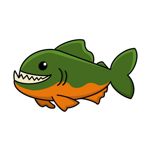 Vector piranha-vectorillustratie