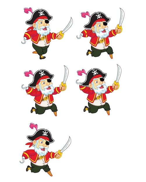 Pirate Cartoon Game Animation Sprite