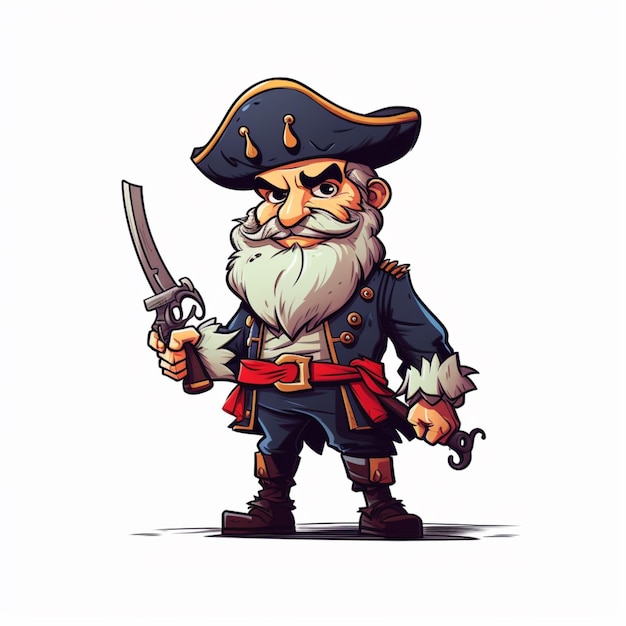 Vector pirate cartoon vector