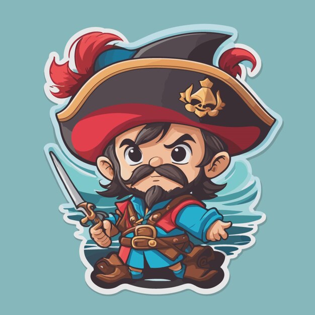 Vector pirate cartoon vector