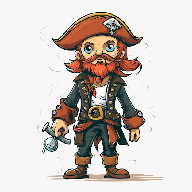 Vector pirate cartoon vector