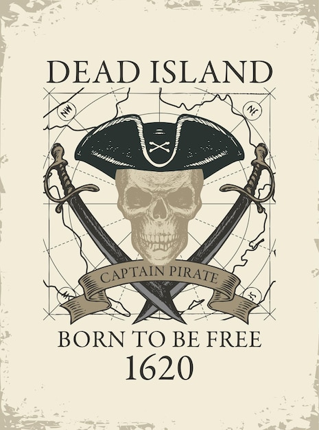 ベクトル 海賊旗と海賊の紋章