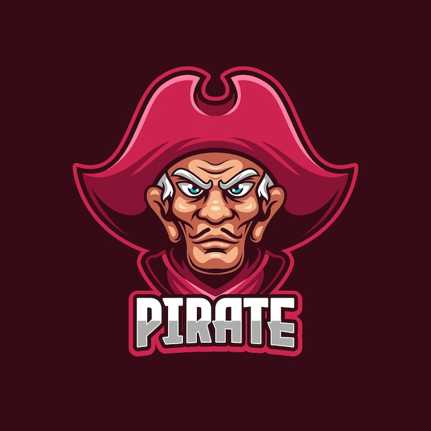 Вектор Шаблон логотипа пиратского киберспорта