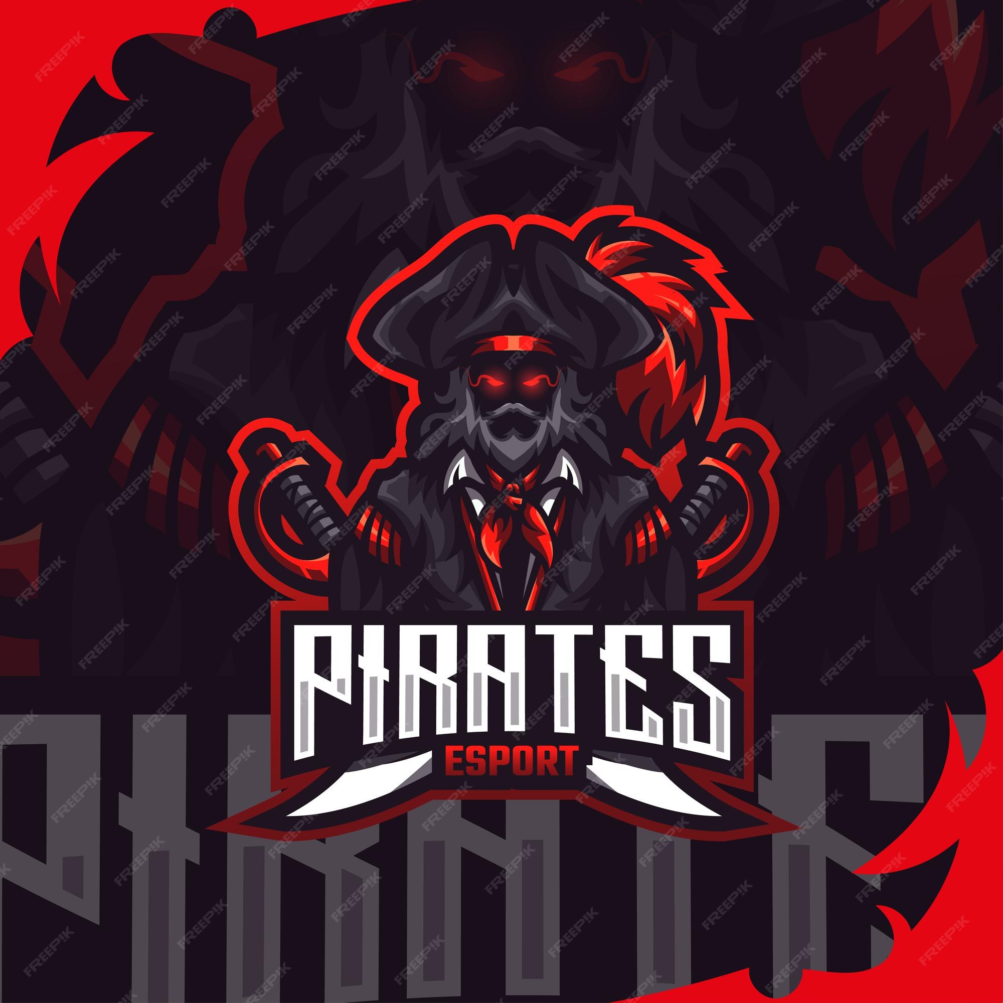 Premium Vector  Pirate vector logo template pirate sport gaming