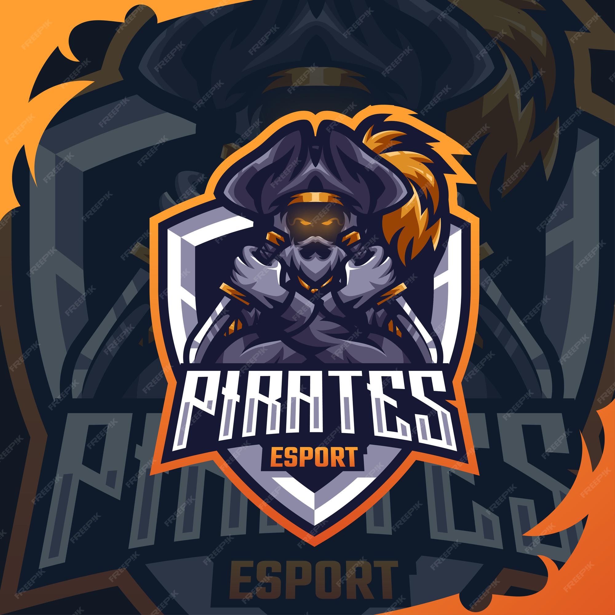 Premium Vector  Pirate esport mascot logo design