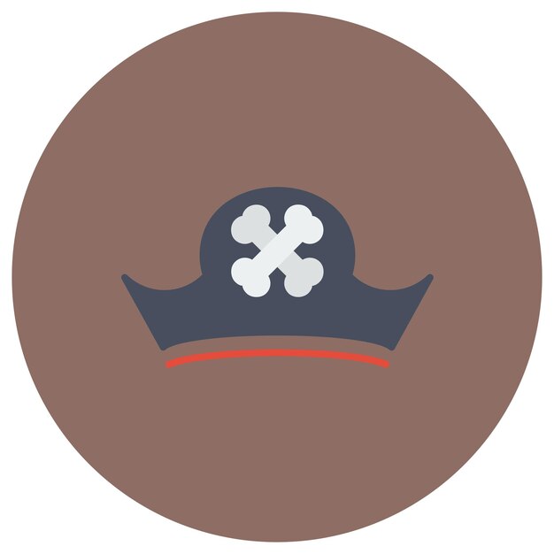 Vector pirate flat hat illustratie