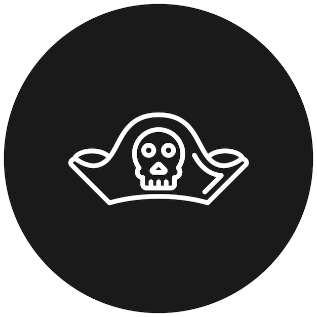 Pirate hat vector icon can be used for halloween iconset