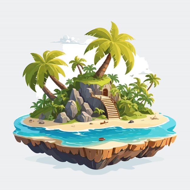 Vector pirate island vector