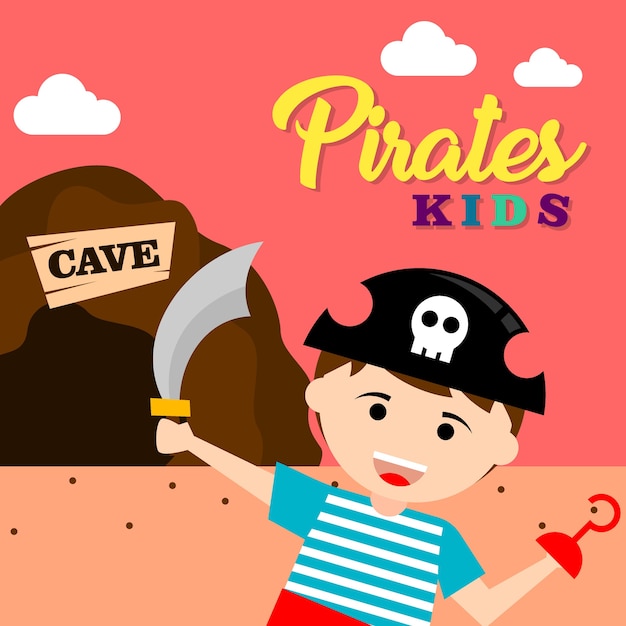 Cartone animato di pirati