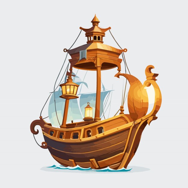 Vector pirate lanterns vector