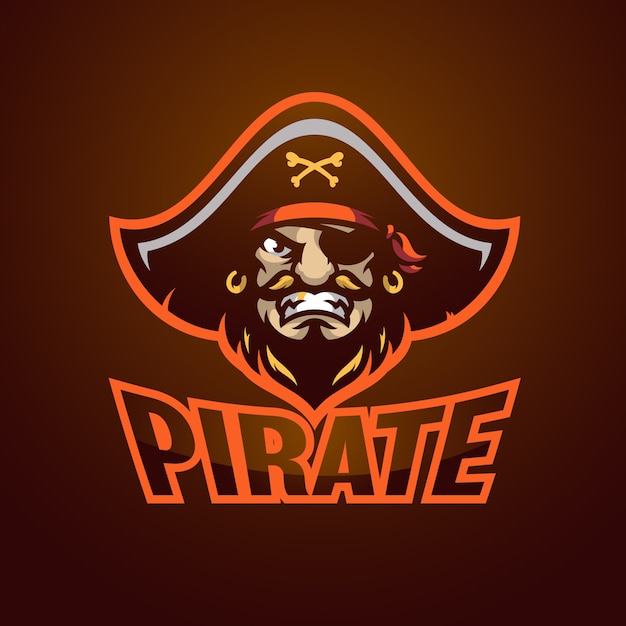 Vettore logo pirata