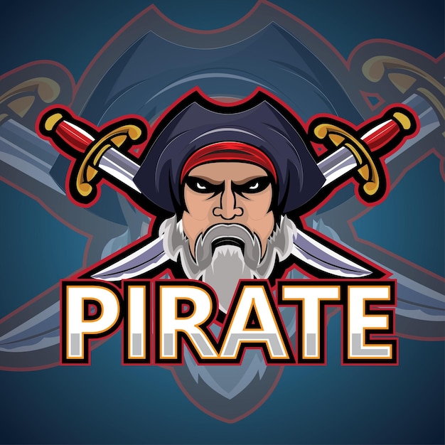 Pirate mascot logo design