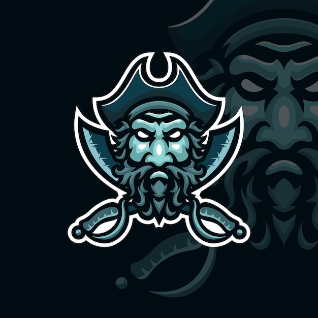 pirate masscot logo esport premium esport