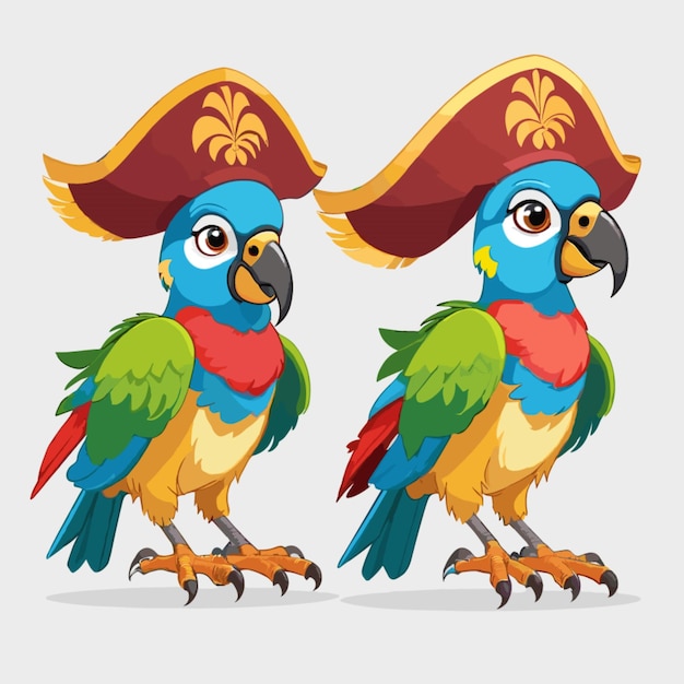 Vector pirate papegaaien vector