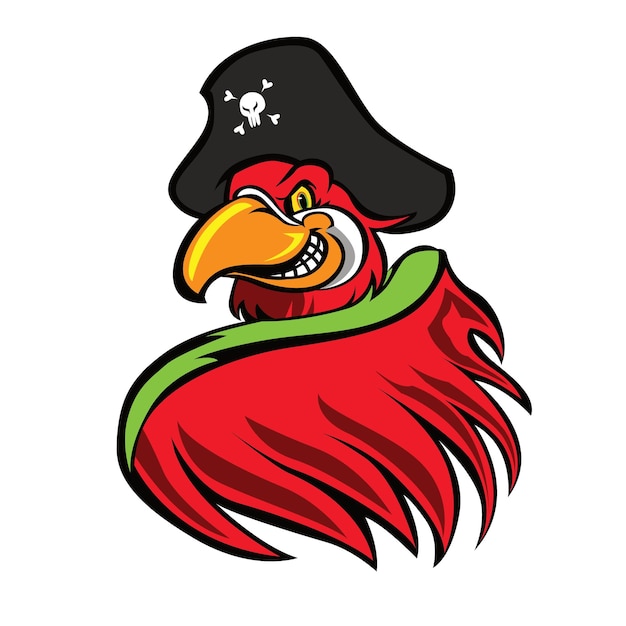 Pirate Parrot Vector Illustration