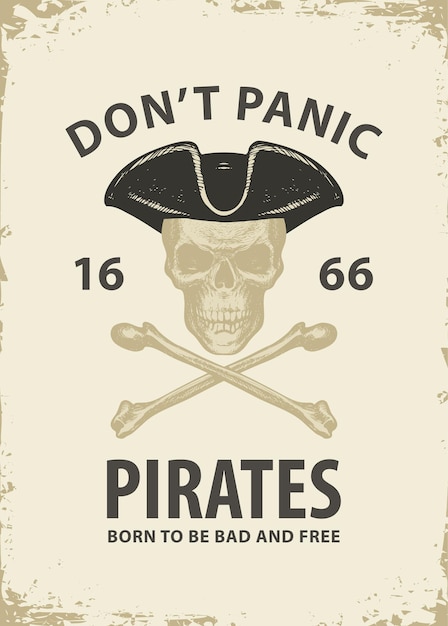 pirate poster with jolly roger