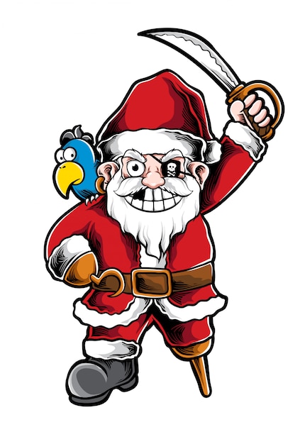 Pirate Santa Vector