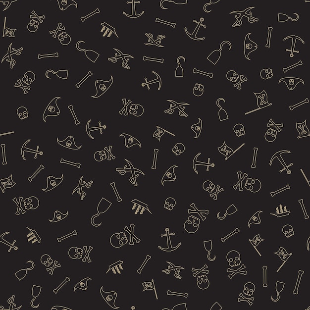 Pirate Seamless Pattern Background