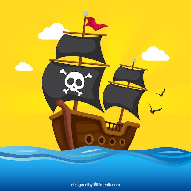 Pirate ship background