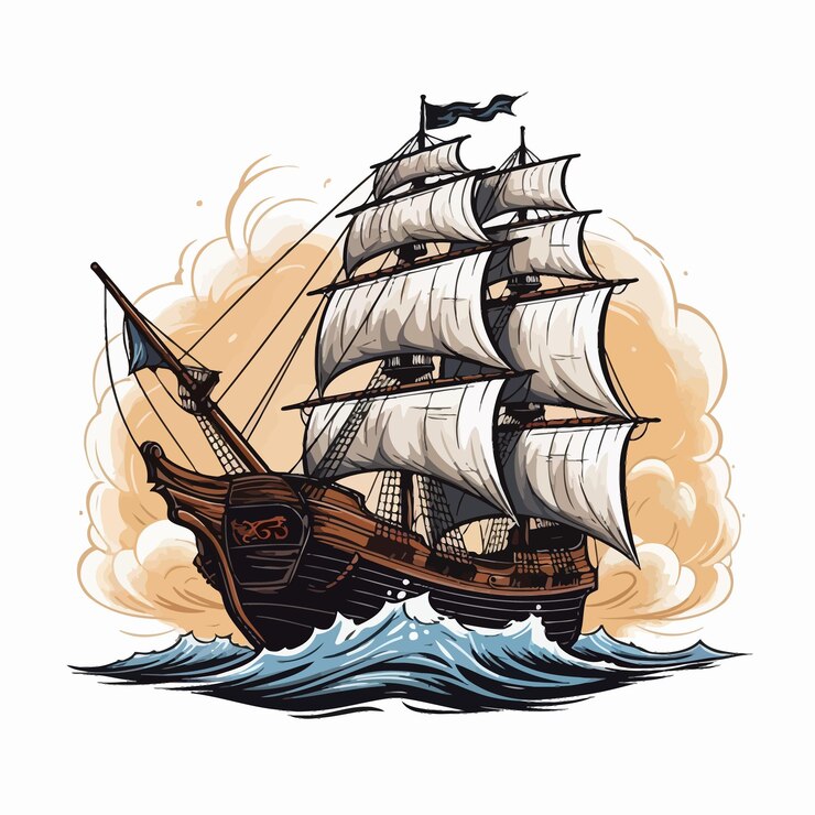 Pirate_ship_in_sea_wooden_boat_with_black_flag