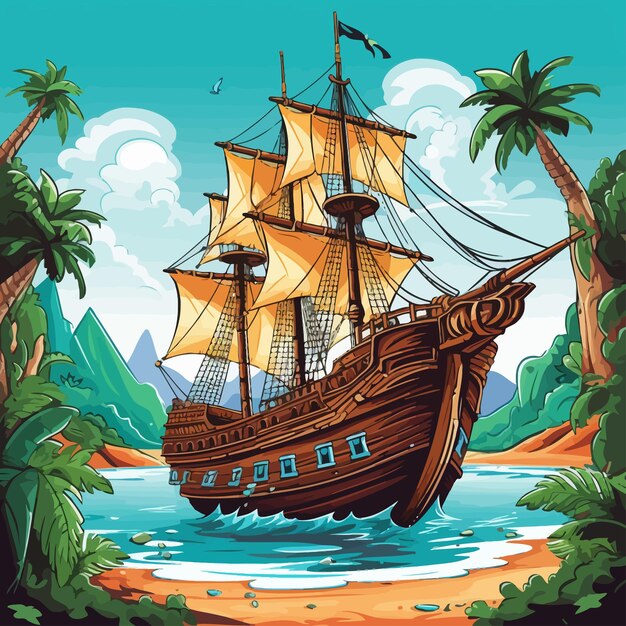 Pirate_ship_on_tropical_island_filibuster_boat