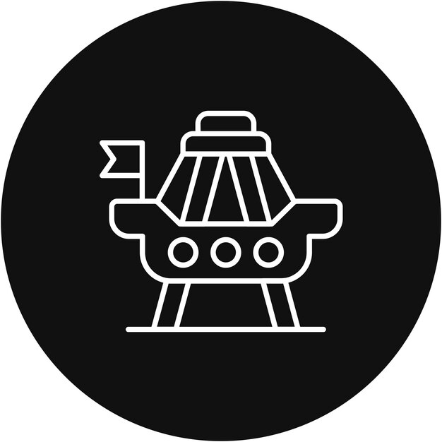 Vector pirate ship ride icon vector afbeelding kan worden gebruikt voor amusement park