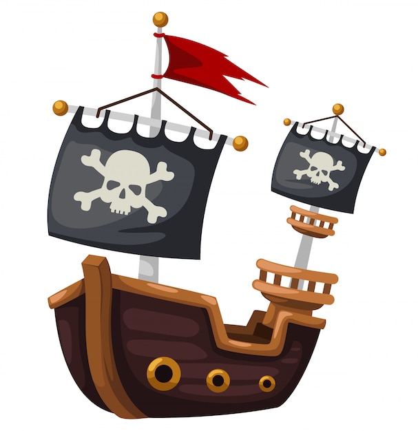 Vector pirate ship