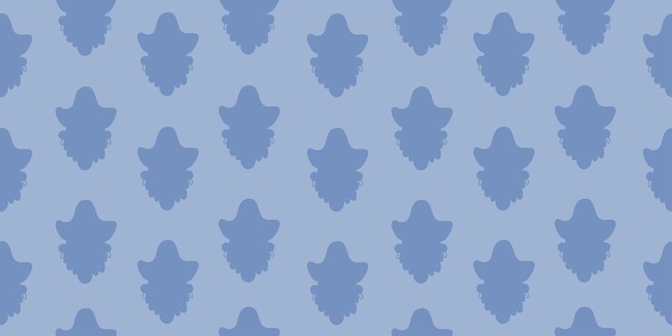 Vector pirate silhouette seamless pattern in flat design