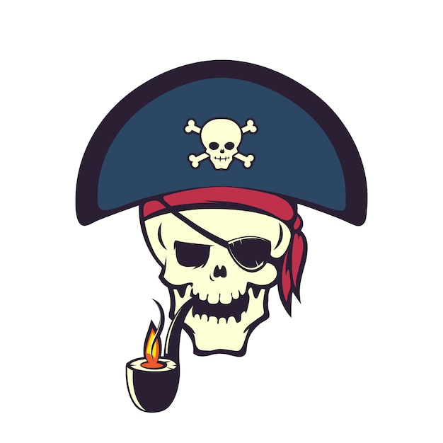 Pirate skull cartoon