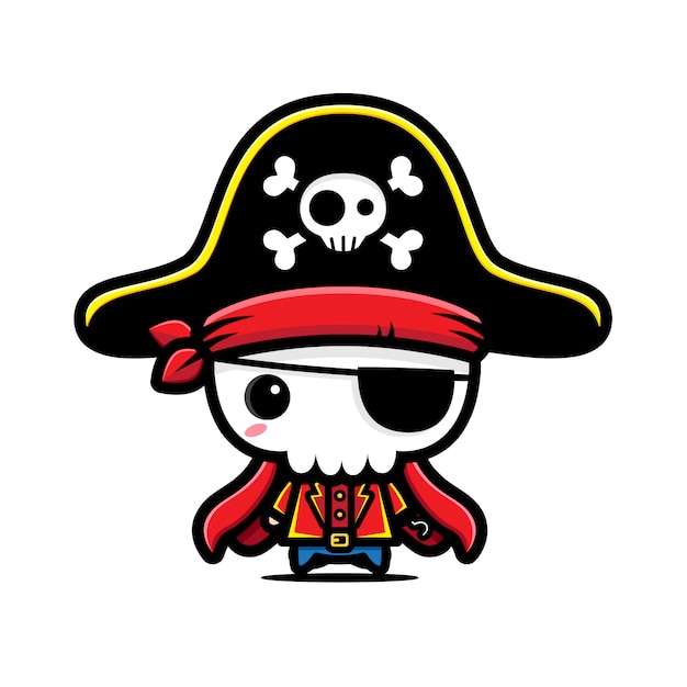 Pirate skull illustratie