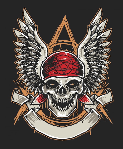 Pirate Skull Illustration