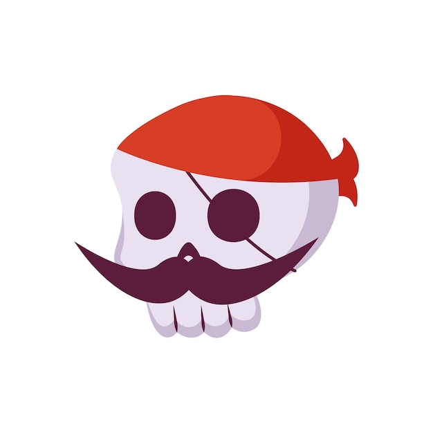 Pirate skull illustration