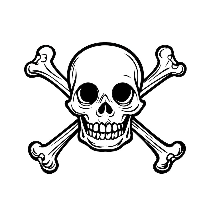 Vector pirate skull logo vector