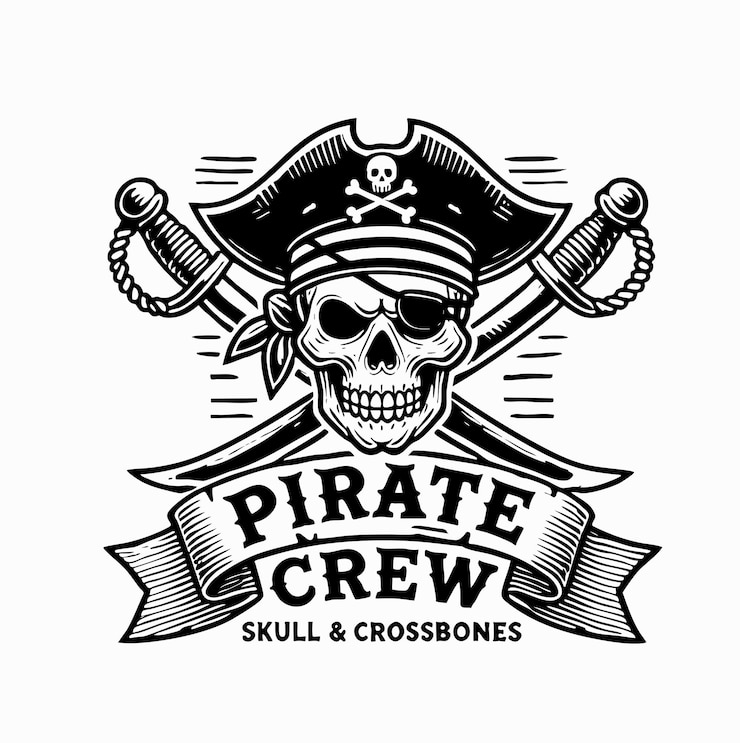 Vector a pirate skull logo