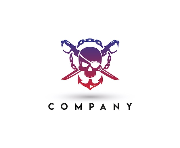 海賊の頭蓋骨のロゴ