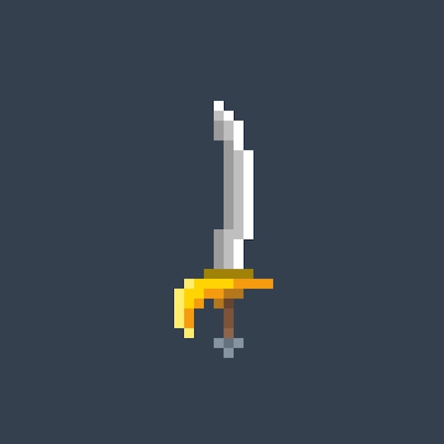 Vector pirate sword in pixel style